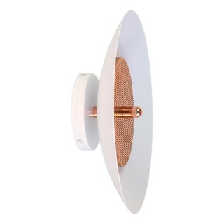 Signal Wall Sconce, White & Copper, Led Wall Light, Modern Lamp, by Souda For Sale