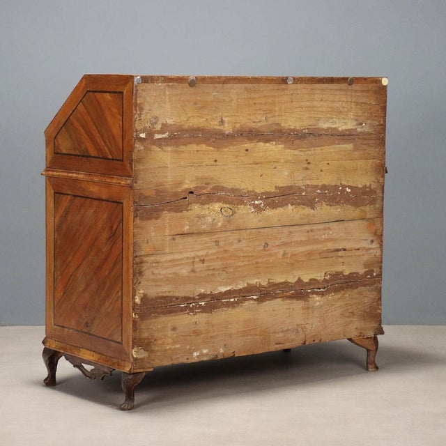 Baroque Walnut Drop-Leaf Cabinet For Sale - Image 13 of 14