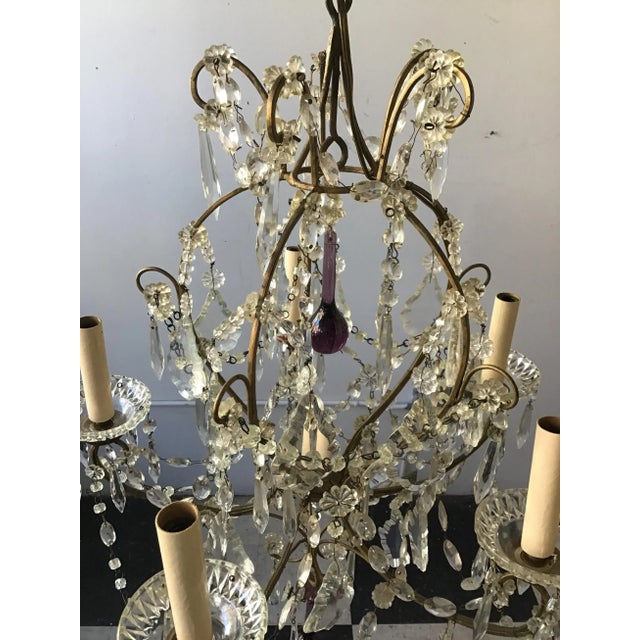 1960s Italian Crystal Chandelier For Sale In New York - Image 6 of 12