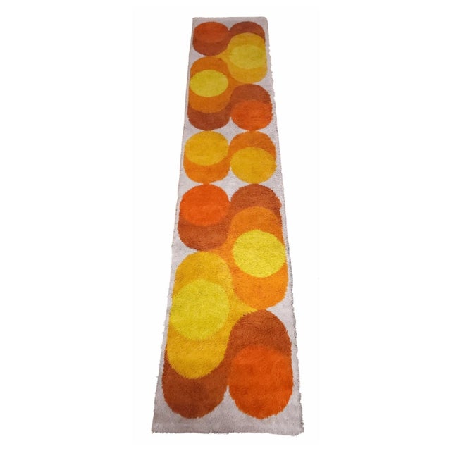 Orange Mid-Century Modern Dutch Runner Rug from Desso, 1970s For Sale - Image 8 of 8