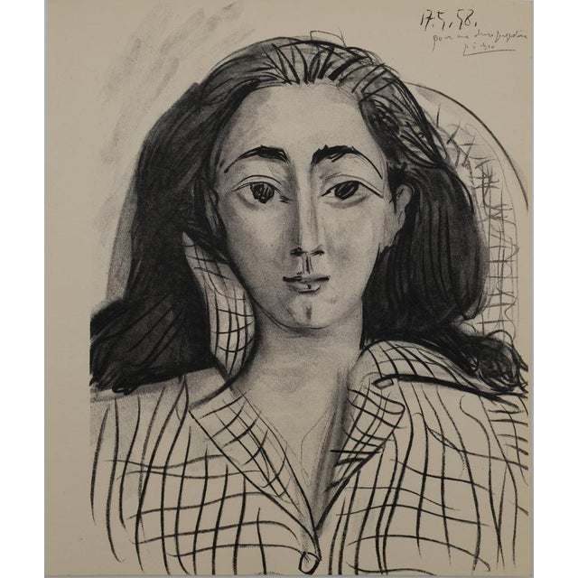 Pablo Picasso, Portrait of Jacqueline, Lithograph For Sale - Image 6 of 6