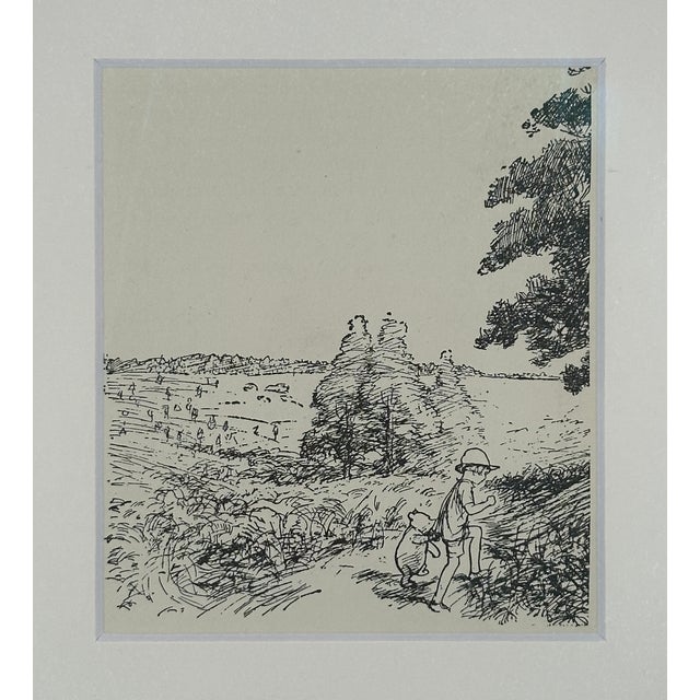 Illustration 1940s Winnie the Pooh Lithograph For Sale - Image 3 of 3