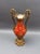 Vintage Hand Painted Gold Floral Porcelain Ornate Bronze Swan Urn Vase For Sale In Miami - Image 6 of 7