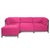 Kenneth Ludwig Chicago Axis 4pc Sectional Regency Fuchsia Titanium Frame For Sale - Image 4 of 6