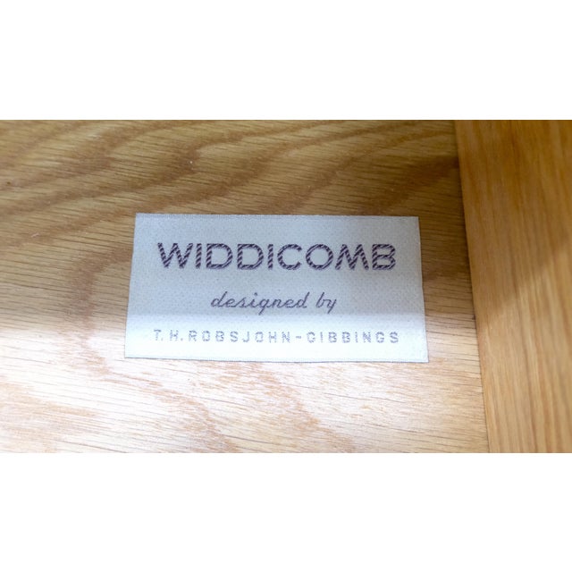 Gibbings for Widdicomb Ebonised Walnut Long 6 Oak Drawers Dresser Credenza MINT For Sale - Image 9 of 16