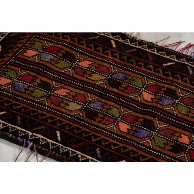 Rug & Kilim Antique Balisht Tribal Textile With Polychromatic Geometric Patterns - Rug & Kilim For Sale - Image 4 of 7