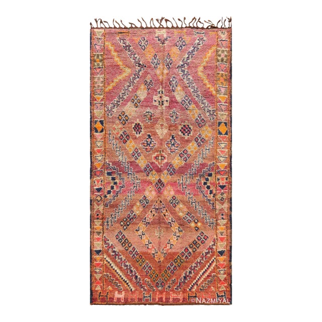 Nazmiyal Collection Vintage Folk Art Moroccan Rug For Sale