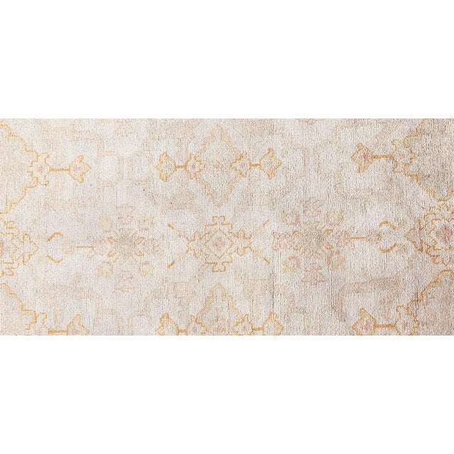 Antique Turkish Oushak Rug For Sale - Image 9 of 9