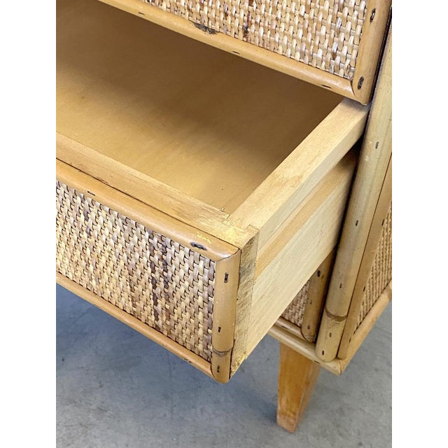 Vintage Wicker Bedside Table, 1970s For Sale - Image 9 of 10