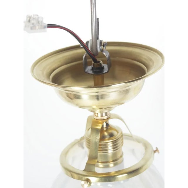 Metal Art Nouveau Brass Ceiling Light, Austria, 1910s For Sale - Image 7 of 13