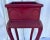Ruby Red Vintage Red Split Bamboo and Rattan Caning Plant Stand Newly Painted Ruby Red For Sale - Image 8 of 12
