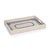 Blue Pattern Natural Fiber Raffia Serving Tray For Sale - Image 8 of 8