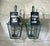 Pair of Verdigris Finish Steel Outdoor Wall Sconces - Seeded Glass 22”x 10”x 11” For Sale - Image 13 of 14