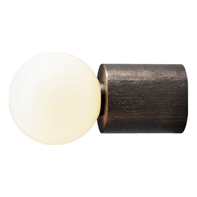 PP03 Hand-Textured Brass Wall Lamp by Wojtek Olech for Balance Lamp For Sale
