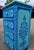 2020s Hand‑Painted Moroccan Nightstand / Blue Zoua9 Woodwork For Sale - Image 5 of 7