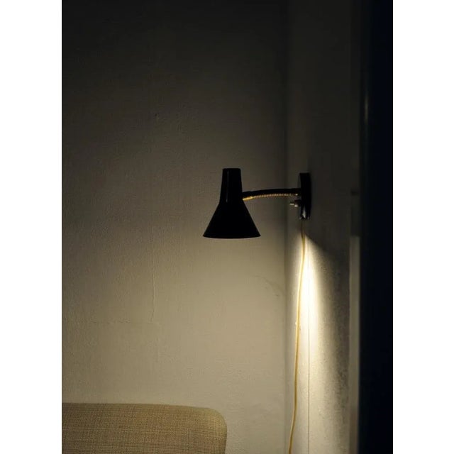Danish Modern Wall Lamp with Adjustable Brass Arm For Sale - Image 9 of 10