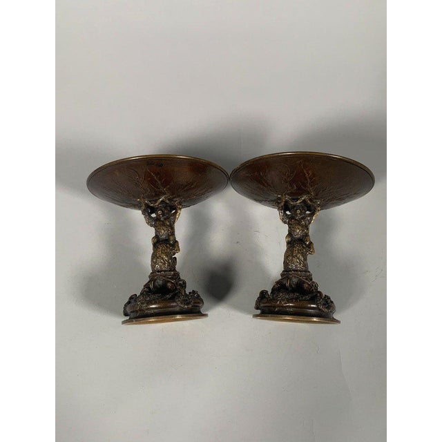 Christophe Fratin (1801-1864) Pair of Bronze Cups with Bears For Sale - Image 6 of 11