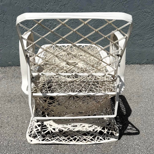 Depth not including the backrest is 58” A striking example of mid-century innovation, this spun fiberglass chaise lounge...