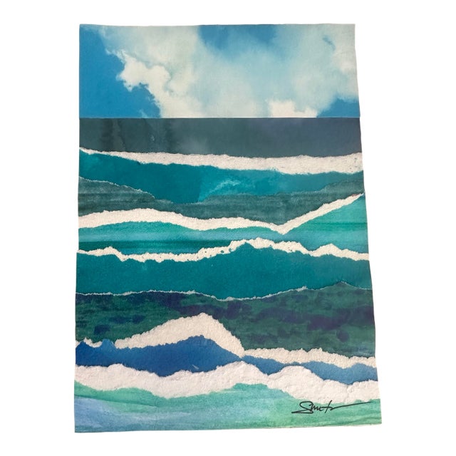 “Rhythms” Signed Original Collage by Nancy Smith For Sale