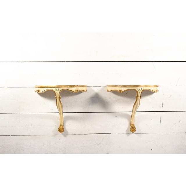 Baroque Venetian Baroque Style Consoles, 1960s, Set of 2 For Sale - Image 3 of 14
