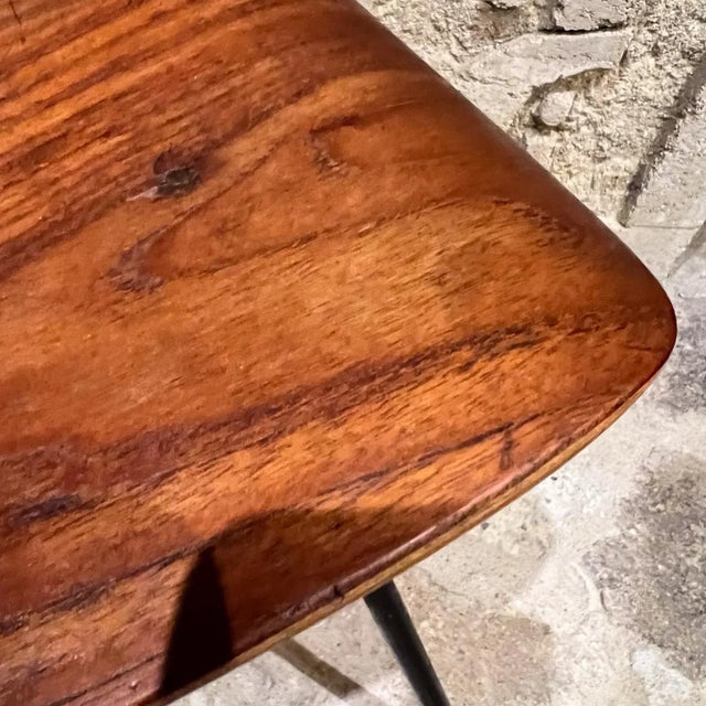 Black 1950s Molded Bent Plywood Chair Metal Base After Eames For Sale - Image 8 of 10