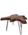 Brown Organic Modern Free Edge Wood Slab Side Table For Sale - Image 8 of 11
