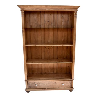 Vintage Pine Open Bookcase Converted From Armoire, Netherlands. For Sale