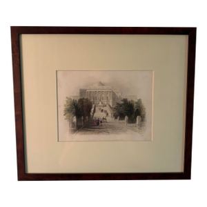 Late 19th Century Framed and Signed Print Entitled “Ascent to the Capital Washington.”