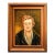 Lovely Framed Antique Oil Painting Portrait of Art Deco Era Woman Home Wall Decor For Sale