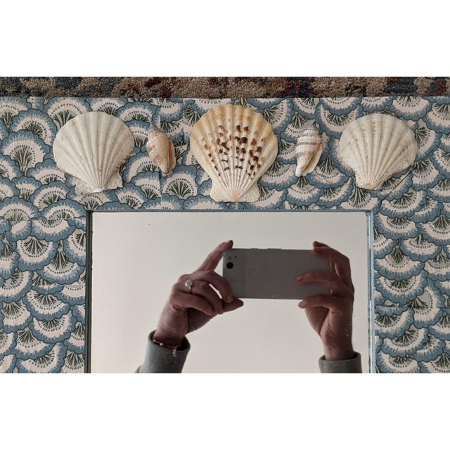 One of a Kind Pierre Frey Decoupaged Seashell Wall Mirror For Sale In Charlotte - Image 6 of 13