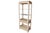 A pencil wood bamboo and glass etagere in the manner of Gabriella Crespi. A hardwood frame wrapped in pencil wood bamboo...
