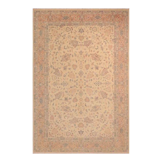 Boho CHic Beige/Brown Wool Rug - 9'11'' X 13'9'' For Sale