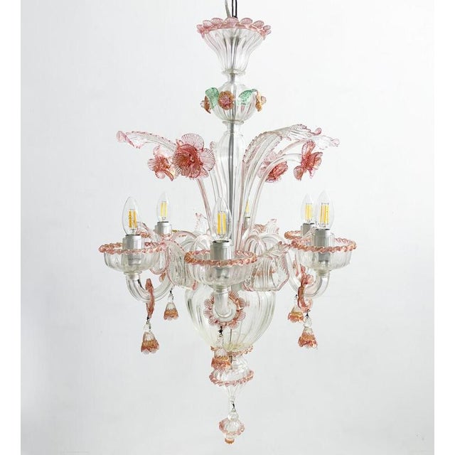 Murano Glass Chandelier, 1950s Up to 250V (Europe/UK Standard).The wiring of this item may be original and might need...