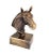 1970s Antique Brass Finish Metal Hand Carved Horse Head Bust Sculpture For Sale - Image 6 of 10