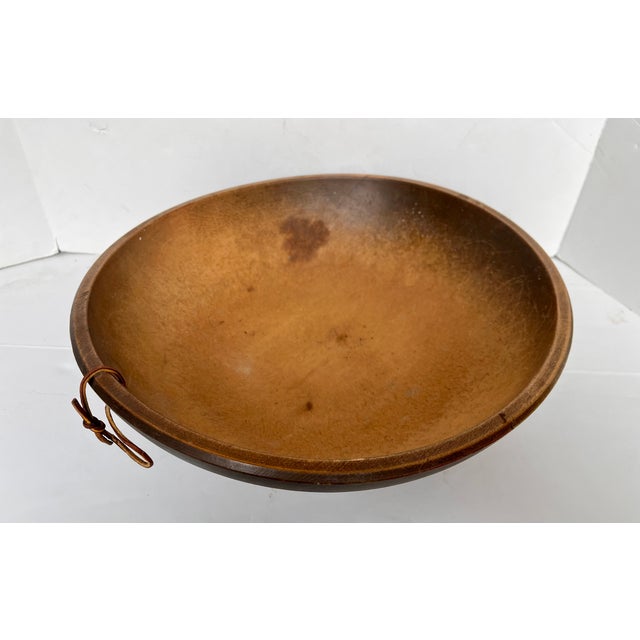 Antique Late 1800s Turned Wood Mixing Dough Bowl For Sale - Image 10 of 12