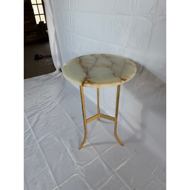 Contemporary Gilded Side Table For Sale - Image 3 of 8