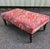 George Smith Standard Ottoman in kilim on turned mahogany legs.