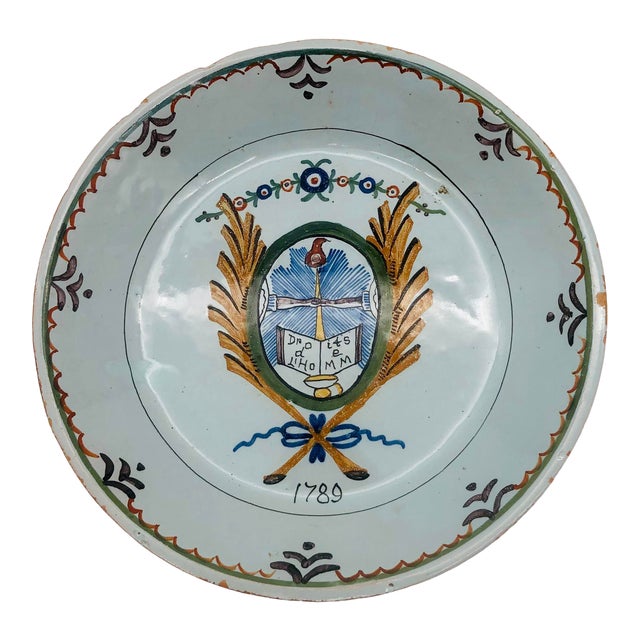 18th Century French Faience Dish For Sale
