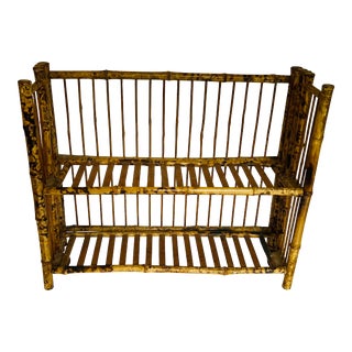 Vintage Bamboo Shelf Unit For Sale