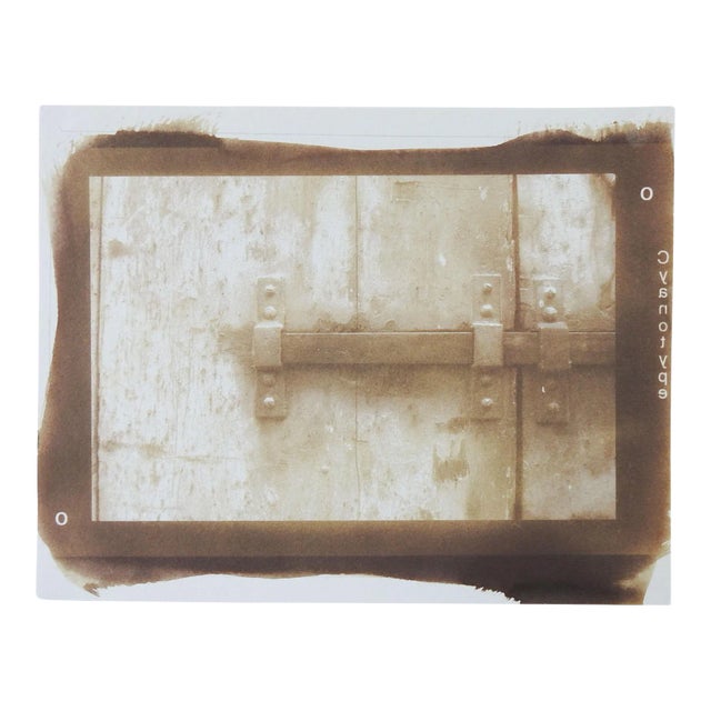 Vintage Sepia Cyanotype Window Detail Old Building Photograph For Sale