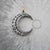 Mid 19th Century Early Victorian Silver Front 14k Gold Back Old Mine Cut Diamond Crescent Moon Pendant For Sale - Image 10 of 11