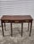 Antique late 19th century Sheraton satinwood Mahagony inlay console table with projecting center frieze drawer. Featuring...