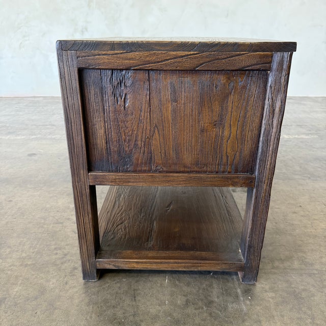 2020s Nathalie Reclaimed Elm 2 Drawer Nightstand 36" - Walnut For Sale - Image 5 of 8