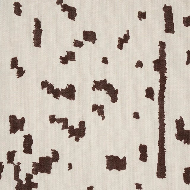Abstract Sample - Schumacher X Miles Redd Bespotted Fabric in Brown For Sale - Image 3 of 5
