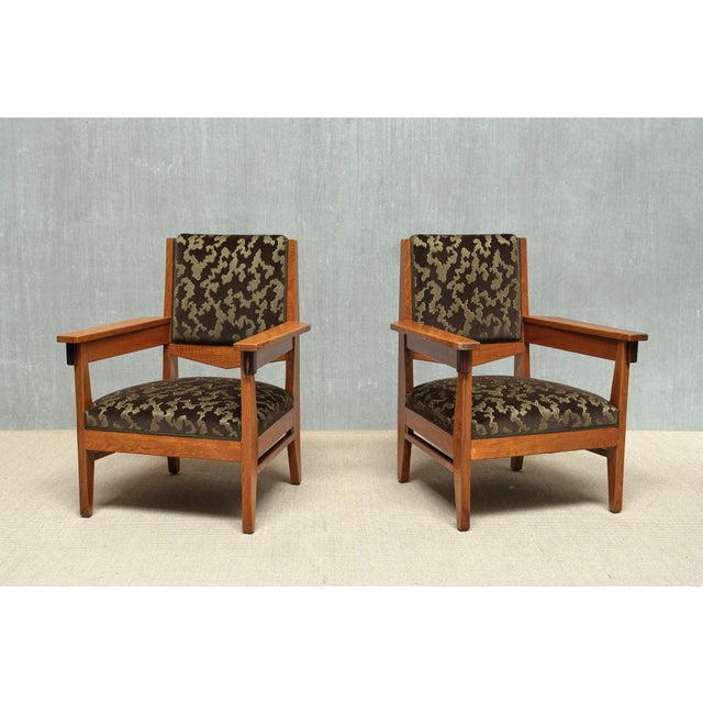 Art Deco Armchairs in Oak and Macassar from Anton Lucas, Netherlands, 1925, Set of 2 For Sale - Image 15 of 15