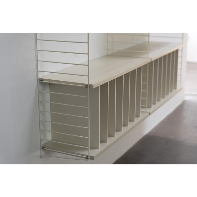 Vintage Shelving System with 2 Record Cabinets by Kajsa & Nils Strinning for String, Sweden, 1960s For Sale - Image 9 of 16