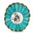 Contemporary Art Deco Style 2.84 Carat Diamond Turquoise Emerald Platinum Cocktail Ring, Size 7 For Sale - Image 3 of 6