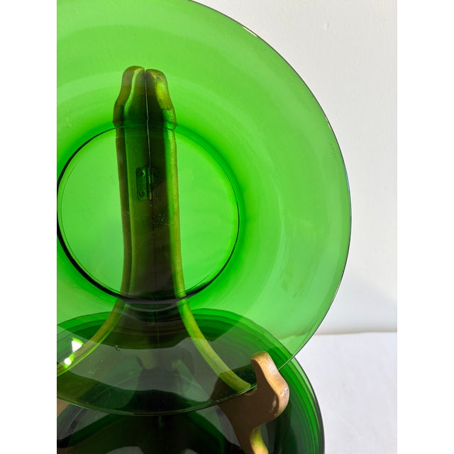 Vintage Emerald Green Glass Bowls - Set of 11 For Sale In Oklahoma City - Image 6 of 11