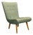 Swedish Modern, Slipper Chair, Green Fabric, Beech, Sweden, 1940s For Sale