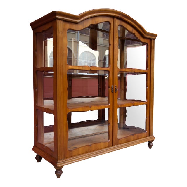 Biedermeier Display Cabinet with Mirror For Sale